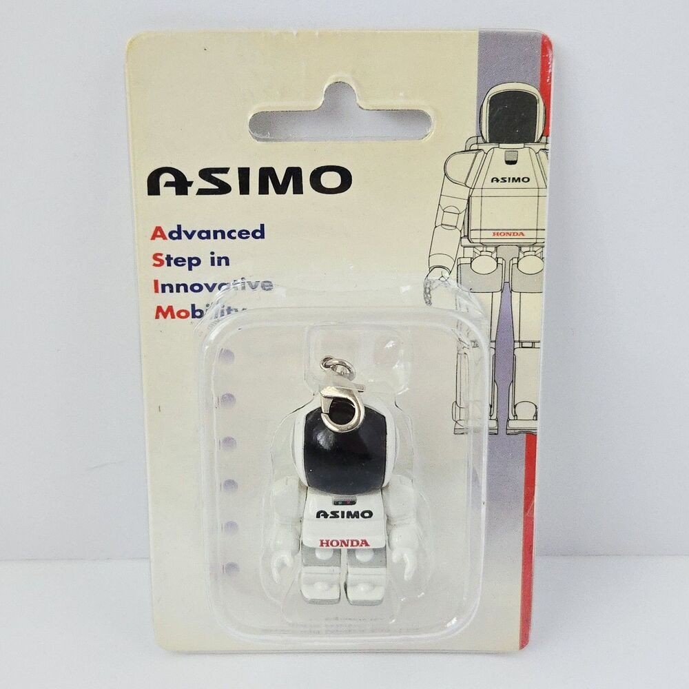Vintage Honda ASIMO Mascot Keychain Robot Figure Bag Charm YX121 from Japan Y2K